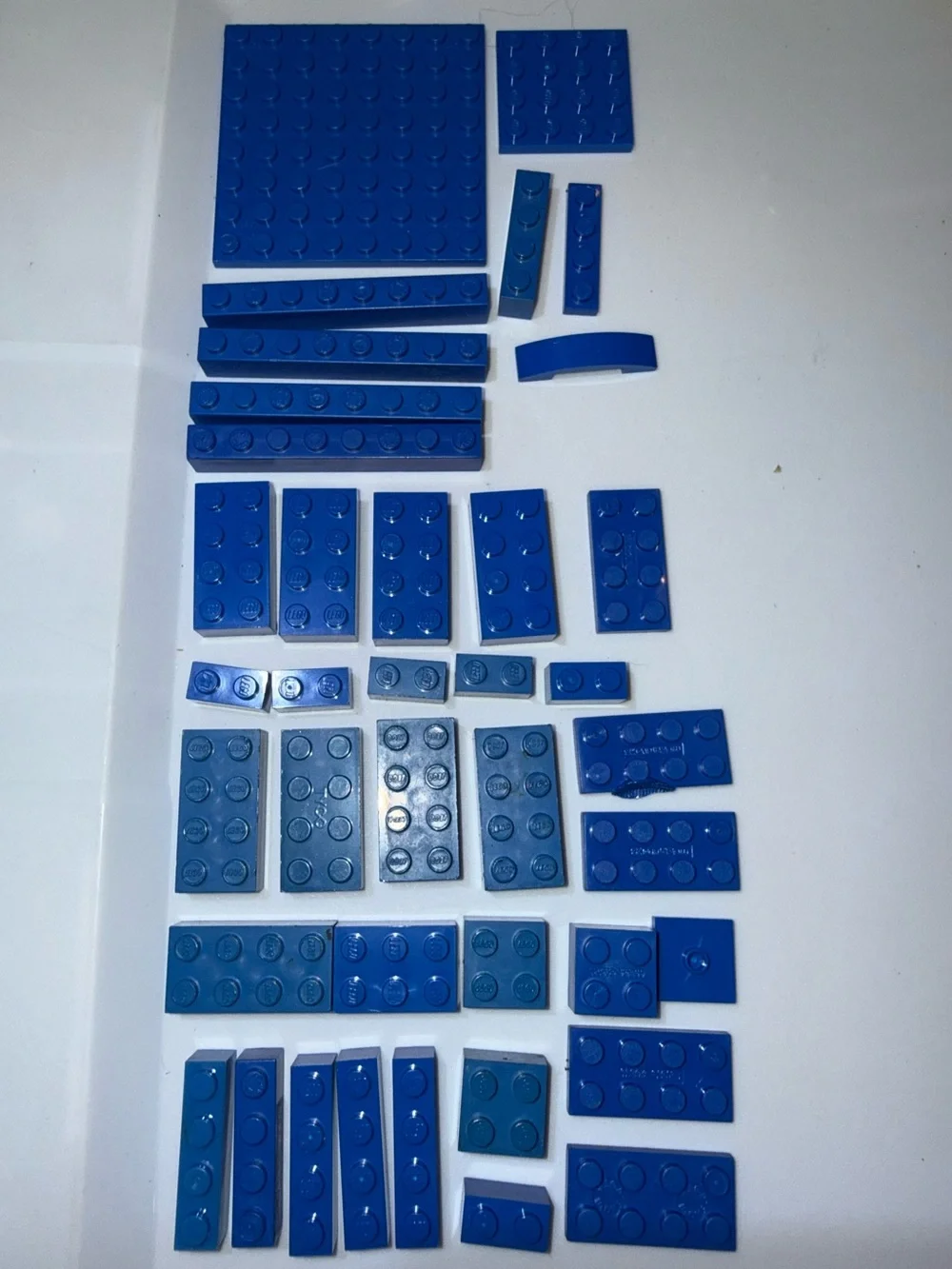 LEGO blue blocks planks pieces parts blocks lot